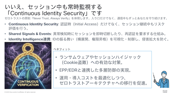 継続的IDセキュリティで見るべき兆候(イメージ)