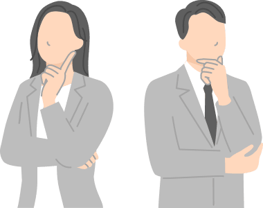 悩む人のイラスト