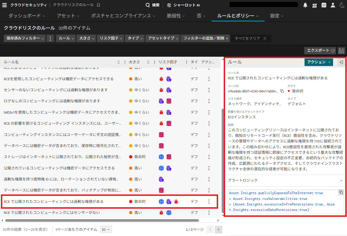FireShot Capture 001 - クラウドリスクのルール -クラウドセキュリティ -ファルコン - [falcon.us-2.crowdstrike.com].png