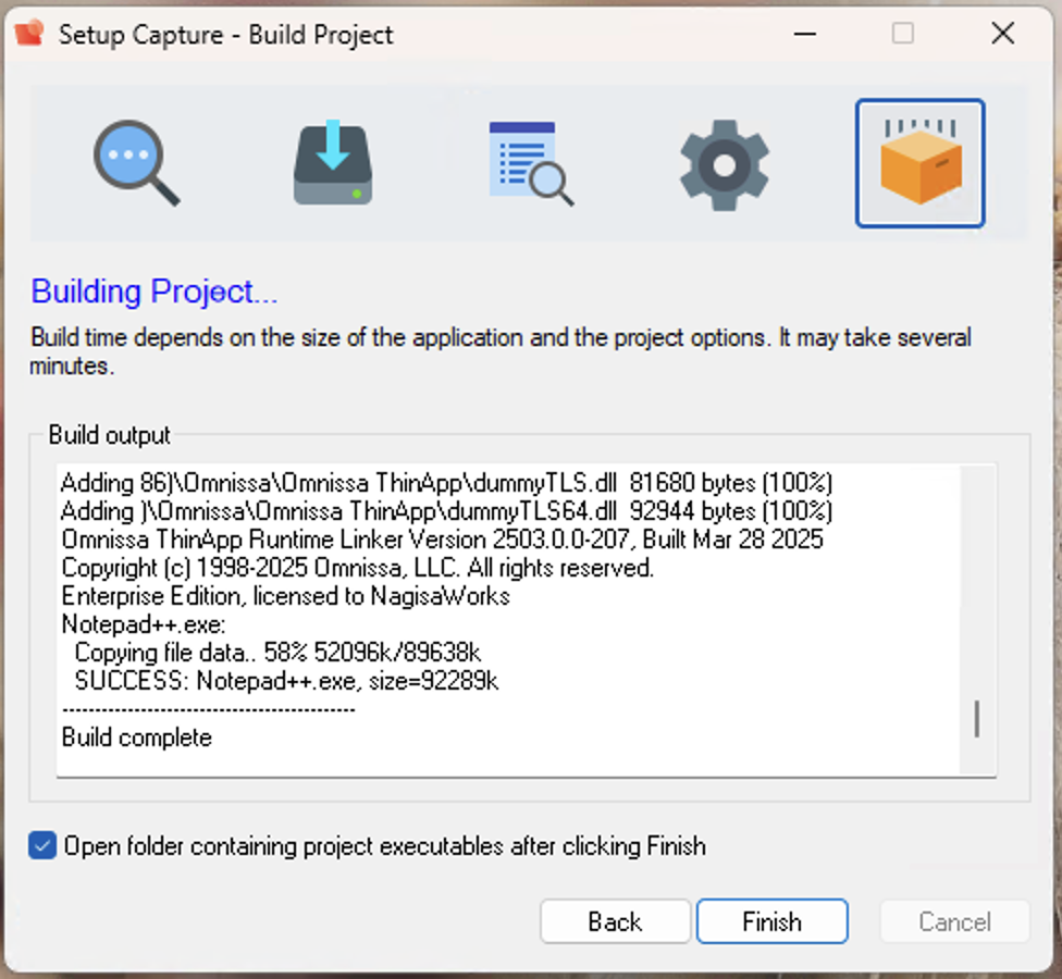 Setup Capture Build
