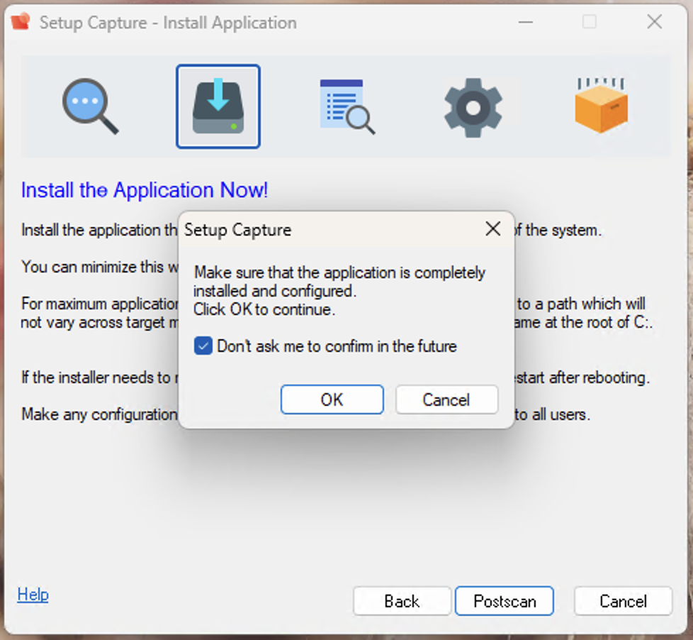 Setup Capture