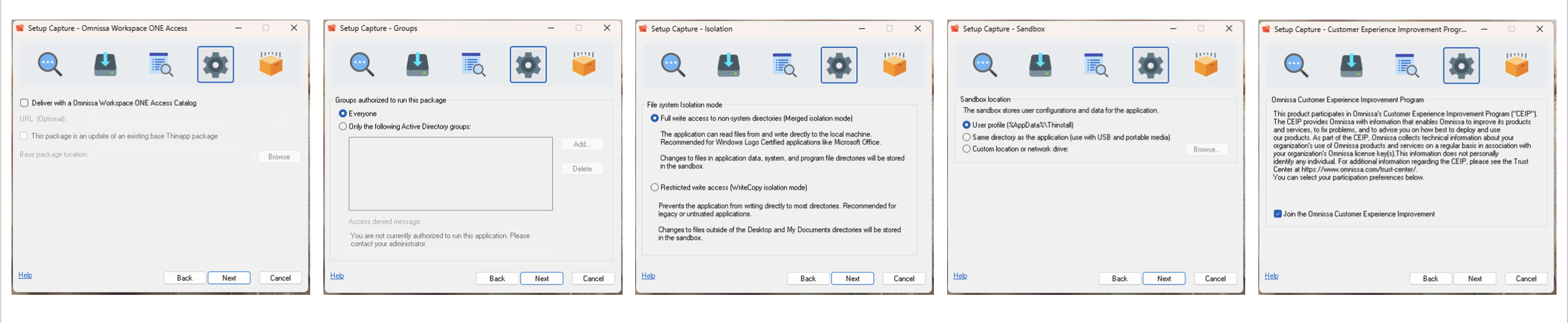 Setup Capture Settings
