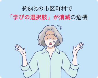 約64％の市区町村で「学びの選択肢」が消滅の危機