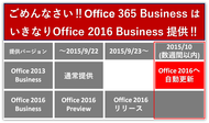 Office 365 Business自動的にバージョンアップされます。
